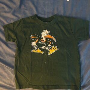 Rabbit Skins University of Miami Green Short Sleeve Tee